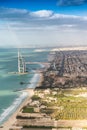 Dubai coastline from the air