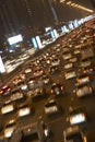Dubai,Congestion At Night Royalty Free Stock Photo