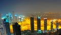 Dubai Construction Site at Night Royalty Free Stock Photo