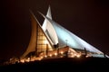 Dubai creek golf resort at night