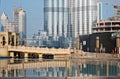 Dubai - December 2: Early morning at the foot of the Burj Khalif