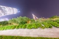 DUBAI - DECEMBER 4, 2016: Street view of Downtown Dubai at night