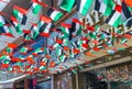 DUBAI - DECEMBER 2016: United Emirates flag in Dubai Market. The