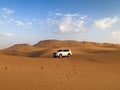 Dubai Desert Safari in Red Desert Royalty Free Stock Photo