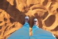 Dubai desert sand close up Royalty Free Stock Photo