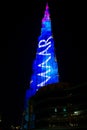 Dubai downtown cityscape with Burj Khalifa With the largest light and sound show.