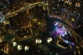 Dubai downtown seen from Burj Khalifa UAE Royalty Free Stock Photo