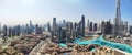 Dubai downtown top view Burj khalifa Royalty Free Stock Photo