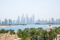 Dubai, Dubai Marina distant view form the Palm Jumeirah