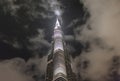 Burj Khalifa is the tallest building in the world reaching over 800 meters, Evening view of a tower Royalty Free Stock Photo