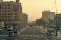 DUBAI, February 2020 : Deira streets with local people, new and old residential buildings, UAE. Old authentic Dubai area