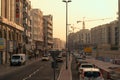 DUBAI, February 2020 : Deira streets with local people, new and old residential buildings, UAE. Old authentic Dubai area