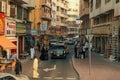 DUBAI, February 2020 : Deira streets with local people, new and old residential buildings, UAE. Old authentic Dubai area