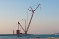 Dubai Ferris wheel construction site Royalty Free Stock Photo