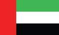 Dubai Flag official colors and proportion correctly vector illustration.