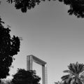 Dubai Frame in black and white