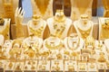 Dubai gold souk market window with jewellery, necklaces, bracelets and luxury accessories Royalty Free Stock Photo