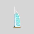 Dubai hotel. Vector illustration Royalty Free Stock Photo