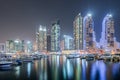 Dubai - JANUARY 10, 2015: Marina district on