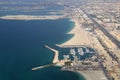 Dubai Jumeirah Jumeira Beach Island aerial view photography Royalty Free Stock Photo