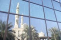 Dubai,Jumeirah Mosque Reflected In Modern Office Royalty Free Stock Photo