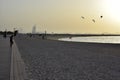 Dubai Kite beach at sunset Jumeirah, Dubai, United Arab Emirates Royalty Free Stock Photo