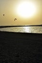 Dubai Kite beach at sunset Jumeirah, Dubai, United Arab Emirates Royalty Free Stock Photo