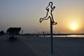 Dubai Kite beach at sunset Jumeirah, Dubai, United Arab Emirates Royalty Free Stock Photo