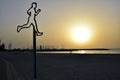 Dubai Kite beach at sunset Jumeirah, Dubai, United Arab Emirates Royalty Free Stock Photo