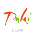 Dubai lettering template