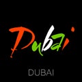 Dubai lettering template