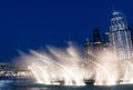 Dubai mall fountain show at night