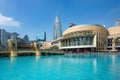 Dubai Mall outdoor area, popular tourist destination, United Arab Emirates Royalty Free Stock Photo