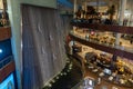 Dubai Mall Waterfall fountain indoors in the luxury shopping mall demonstrating artistic architecture and tourism