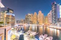 Dubai - MARCH 26, 2016: Marina district on March 26 in UAE, Dubai. Marina district is popular residential area in Dubai.