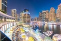 Dubai - MARCH 26, 2016: Marina district on March 26 in UAE, Dubai. Marina district is popular residential area in Dubai.