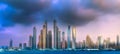 Dubai Marina bay view from Palm Jumeirah, UAE Royalty Free Stock Photo