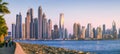 Dubai Marina bay view from Palm Jumeirah, UAE Royalty Free Stock Photo