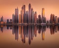 Dubai Marina bay view from Palm Jumeirah, UAE Royalty Free Stock Photo