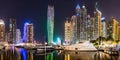 Dubai Marina cityscape, UAE Royalty Free Stock Photo