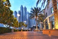 Dubai Marina at Dusk in United Arab Emirates Royalty Free Stock Photo