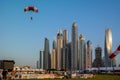 Dubai Marina epic towers view and architecture from skydive Dubai Royalty Free Stock Photo