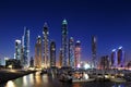 Dubai Marina with JBR, Jumeirah Beach Residences, UAE Royalty Free Stock Photo