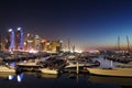 Dubai Marina with JBR, Jumeirah Beach Residences, UAE Royalty Free Stock Photo