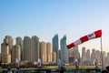 Dubai Marina and Jumeirah epic towers view and architecture from Skydive Dubai Royalty Free Stock Photo