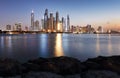 Dubai Marina skyline panorama at night, Unites Arab Emirates Royalty Free Stock Photo