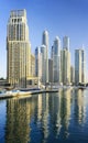 Dubai Marina skyscrapers. Royalty Free Stock Photo