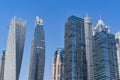 Dubai marina skyscrapers Royalty Free Stock Photo