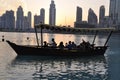 Dubai marina sunset
