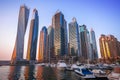 Dubai Marina sunset Royalty Free Stock Photo